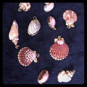 Gold plated Seashell charms